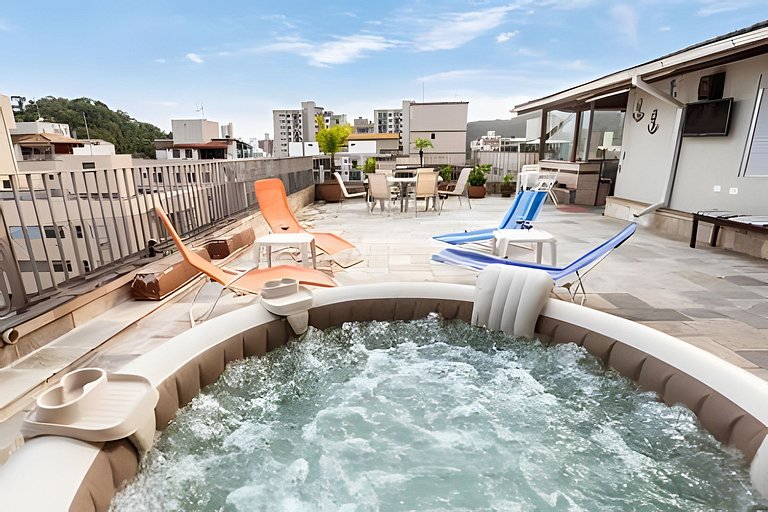 V/52-Cobertura incrível c/Jacuzzi-Enseada Guarujá