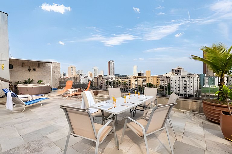 V/52-Cobertura incrível c/Jacuzzi-Enseada Guarujá