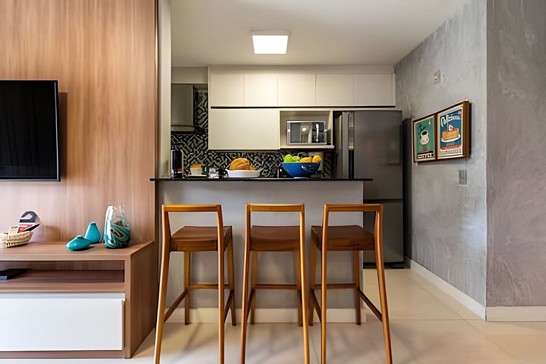 A4/102-Apt 2 quartos, A/C, 200m Einsten e MorumBIS