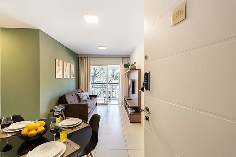 M3/206-2 quartos vista jardim garagem 200m Einsten