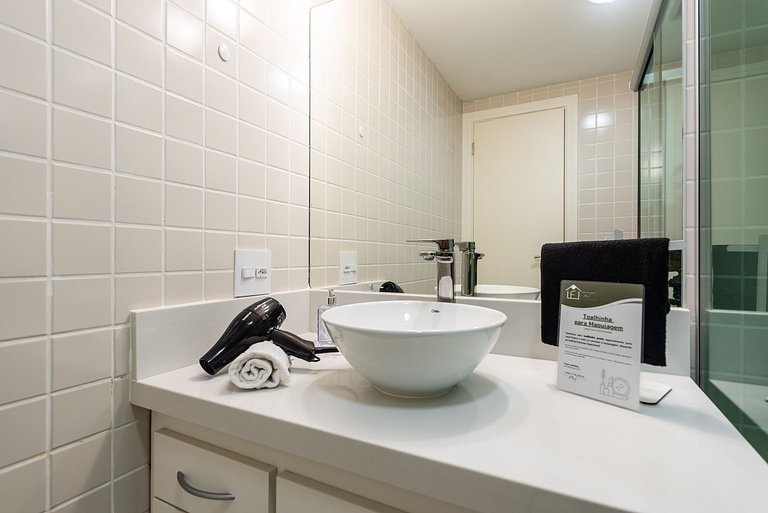 MM/1204-Flat 2Q com Ar+Vaga Grátis Perto Congonhas