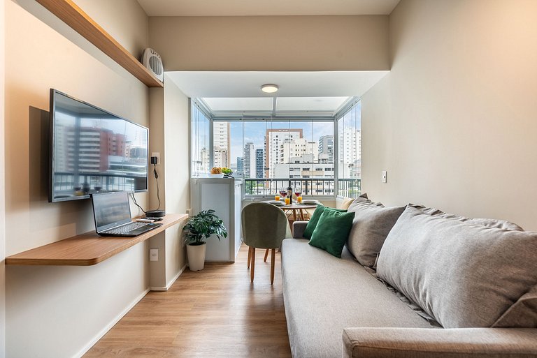 VB/612-2 min Faria Lima+Quarto pvt+A/C+Lava&Seca