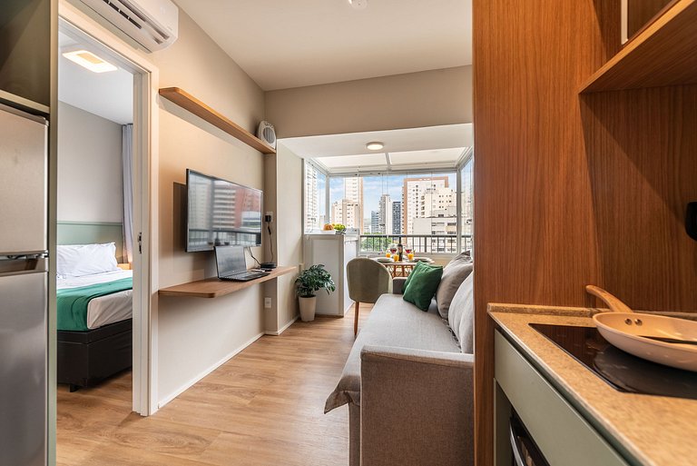 VB/612-2 min Faria Lima+Quarto pvt+A/C+Lava&Seca